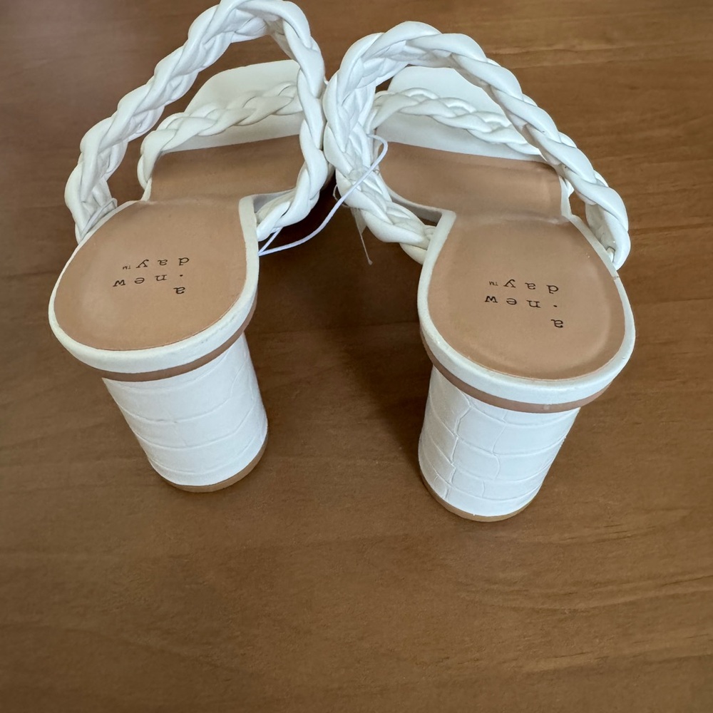 a new day White Braided Sandals - Picture 2 of 3